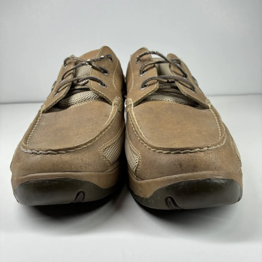 Irish Setter Lakeside 3812 Men's 11.5 Extra Wide Tan Leather Boat Shoes Red Wing